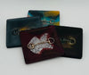 Handcrafted Square Resin Coasters with Bridle Bit Inlay, Set of 4