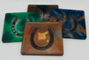 Handcrafted Resin Coasters with Horseshoe Inlay, Set of 4
