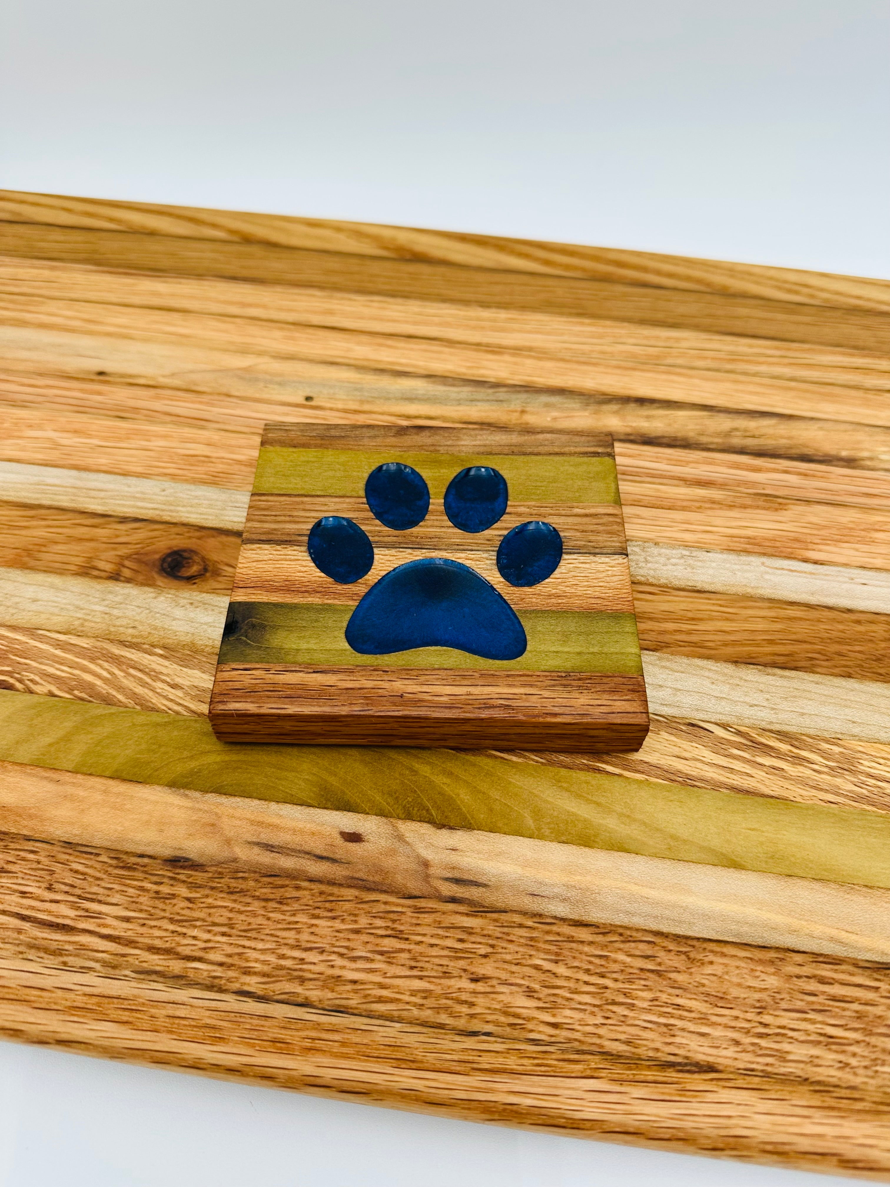 Handcrafted Tobacco Face Grain Coasters with inlaid Kentucky State