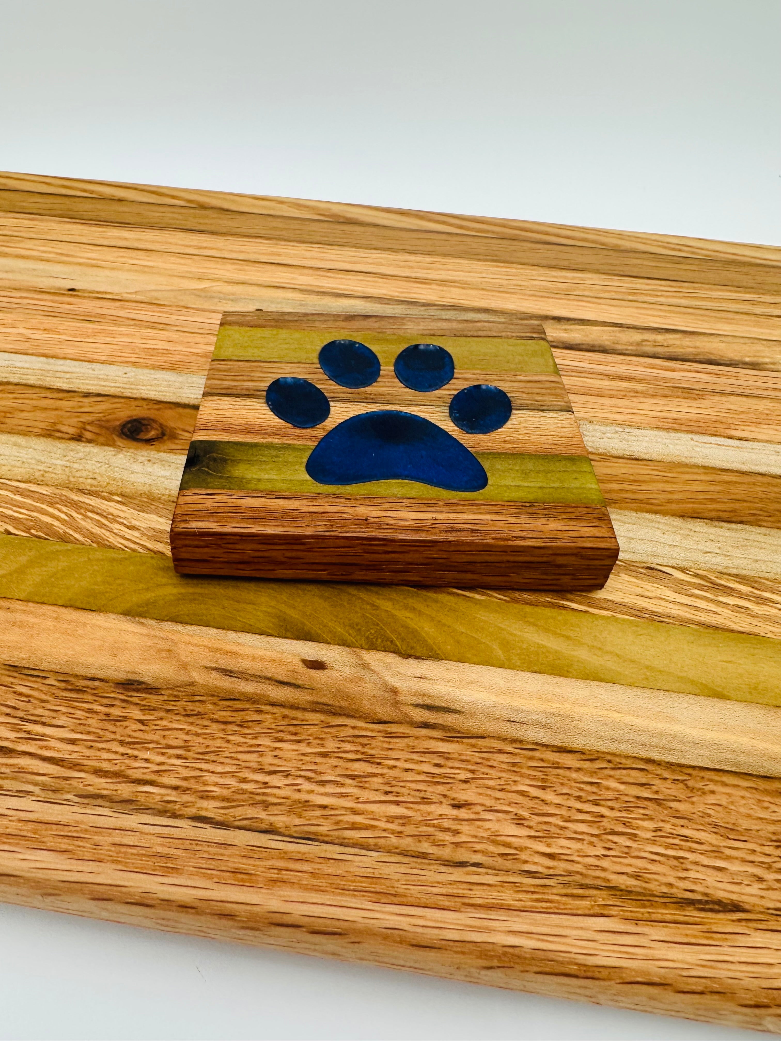 Handcrafted Tobacco Face Grain Coasters with inlaid Kentucky State