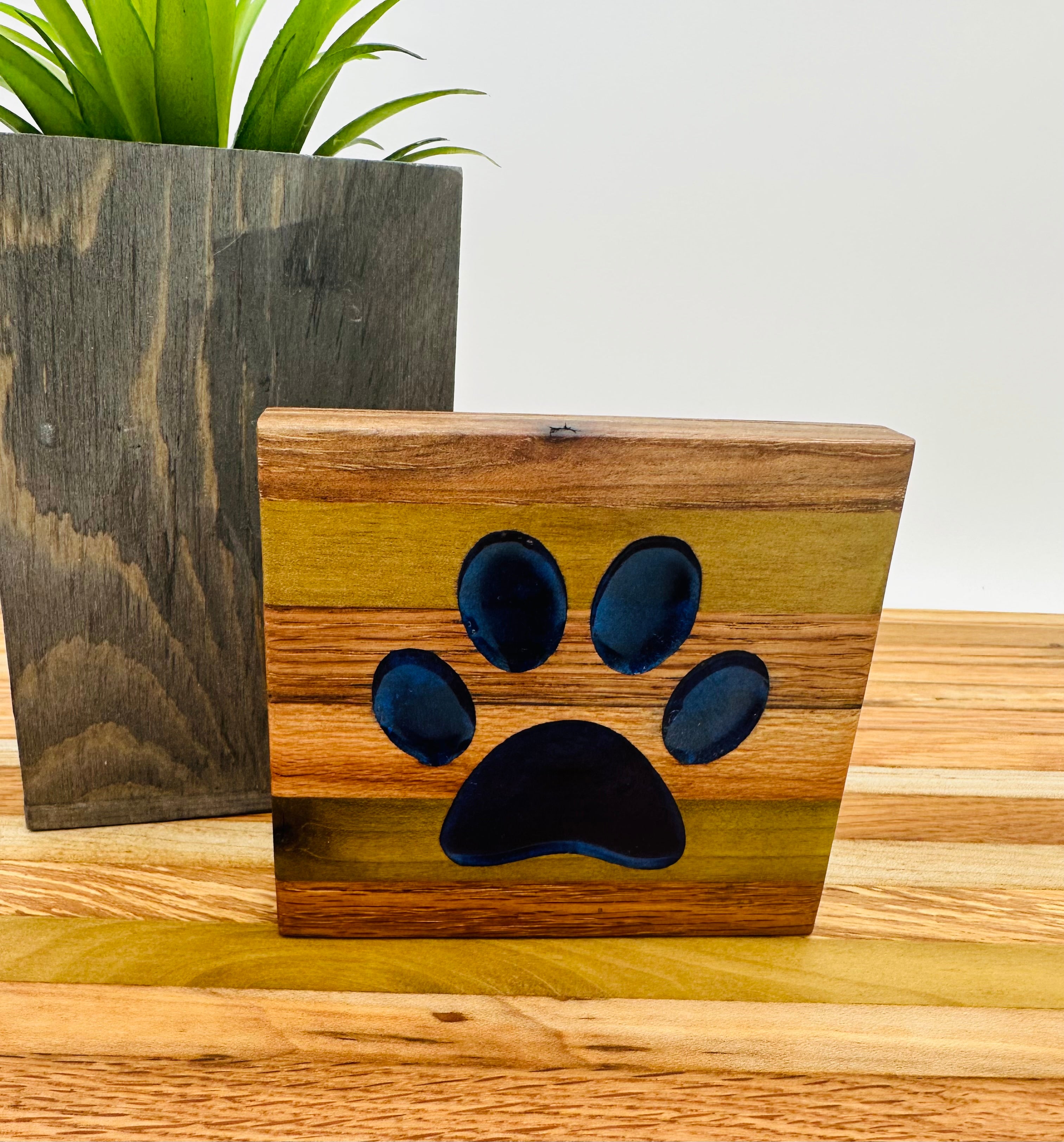 Handcrafted Tobacco Face Grain Coasters with inlaid Kentucky State