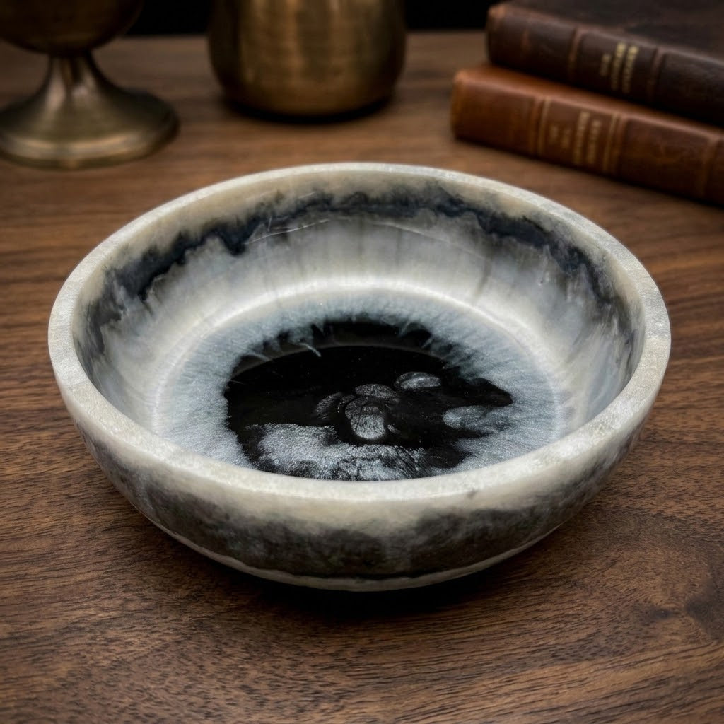 Handcrafted Swirled Epoxy Resin Decorative Catch-All Bowl (tray / trinket dish)