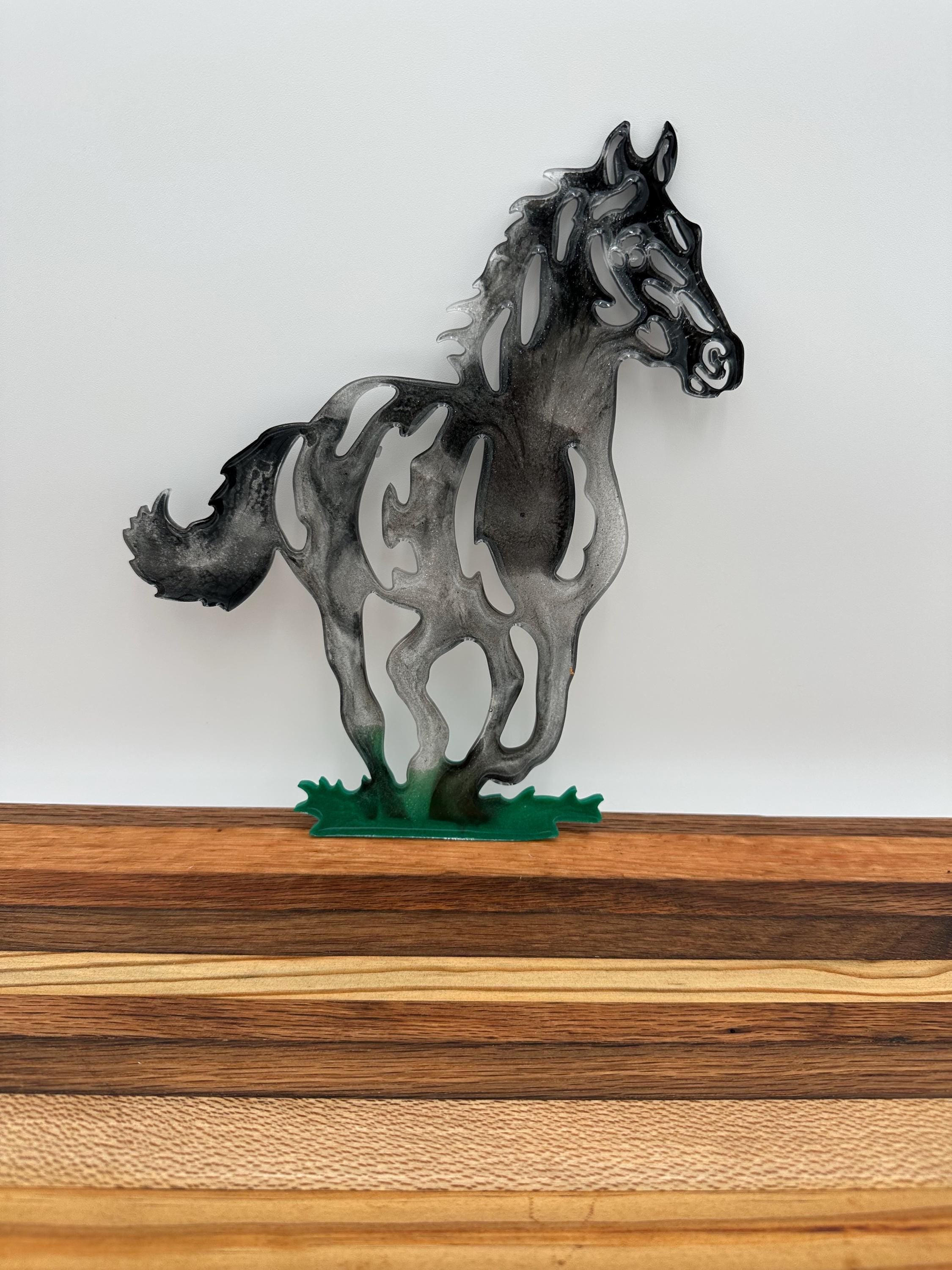 Handmade Resin Horse Wall Art