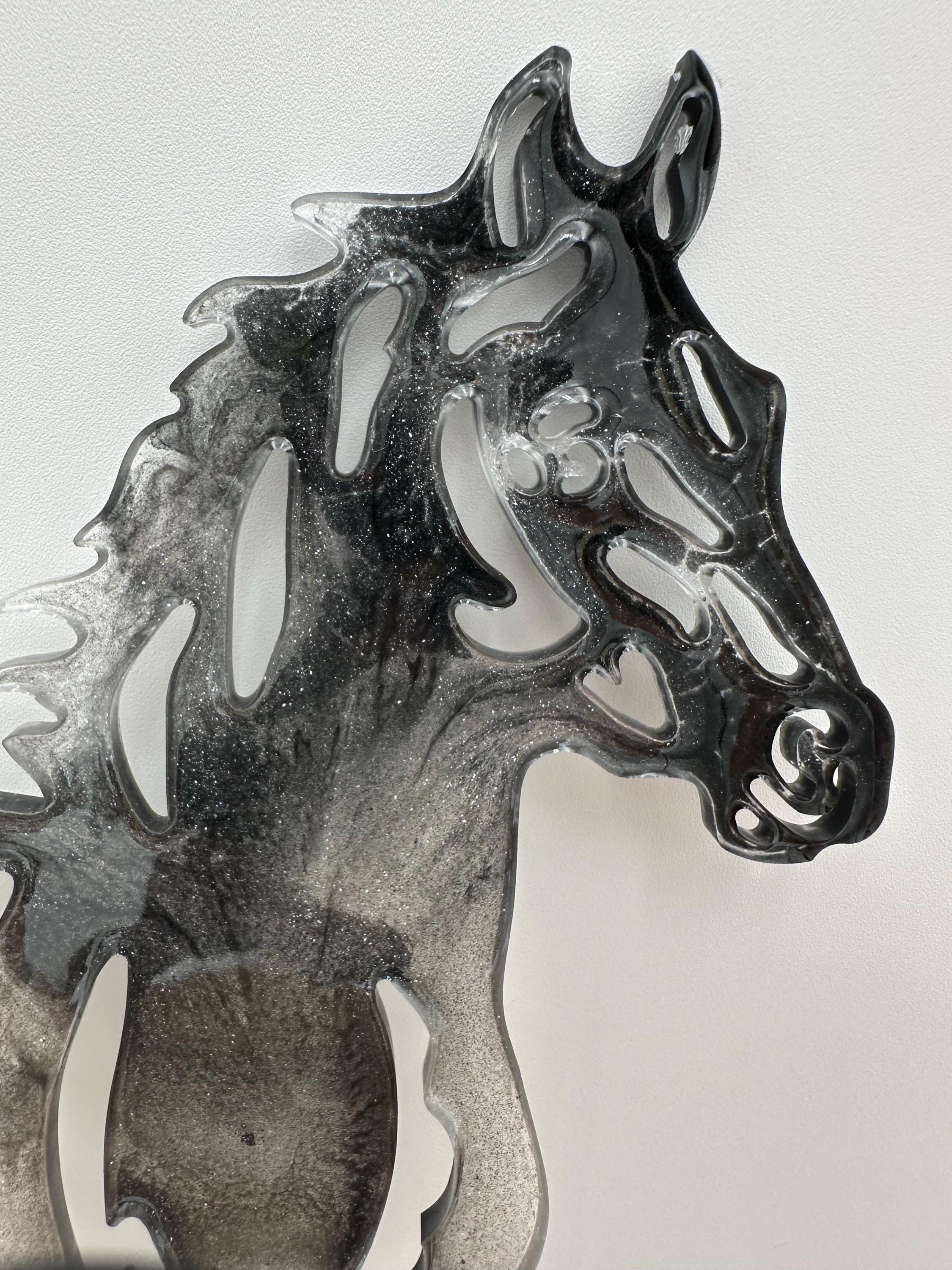 Handmade Resin Horse Wall Art