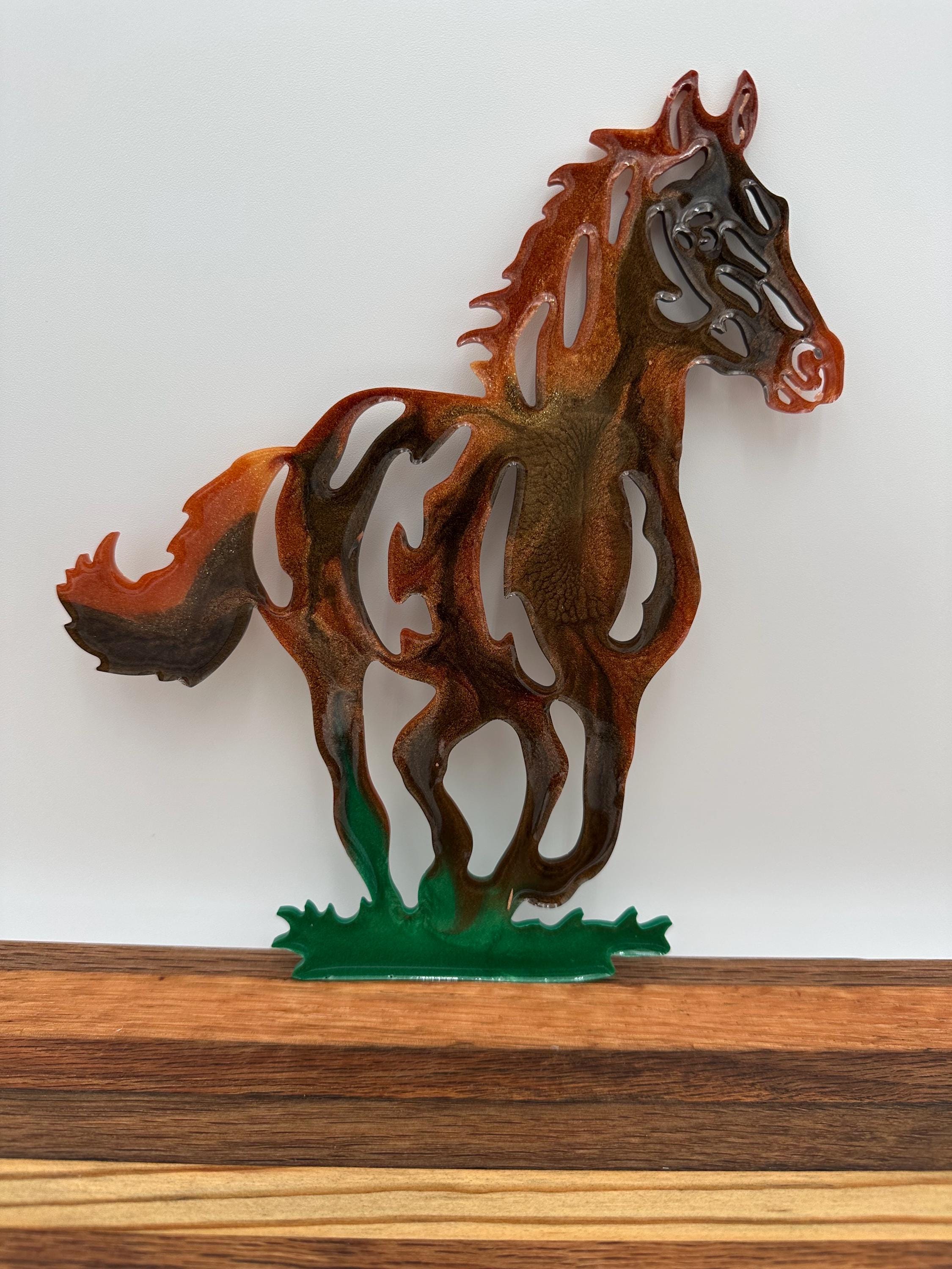 Handmade Resin Horse Wall Art