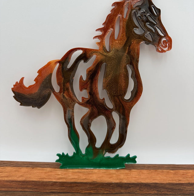 Handmade Resin Horse Wall Art