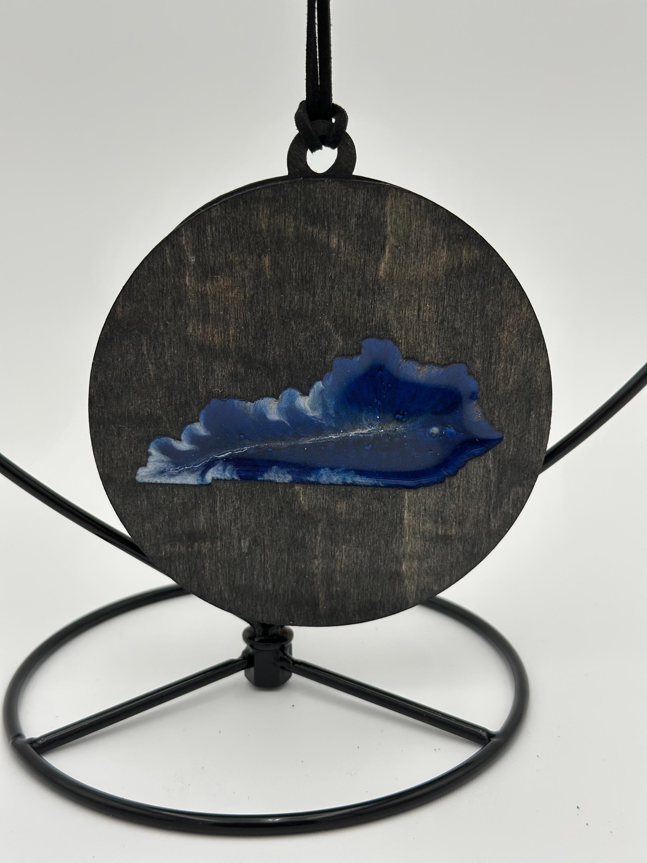 Handmade Wood and Resin Kentucky Ornament