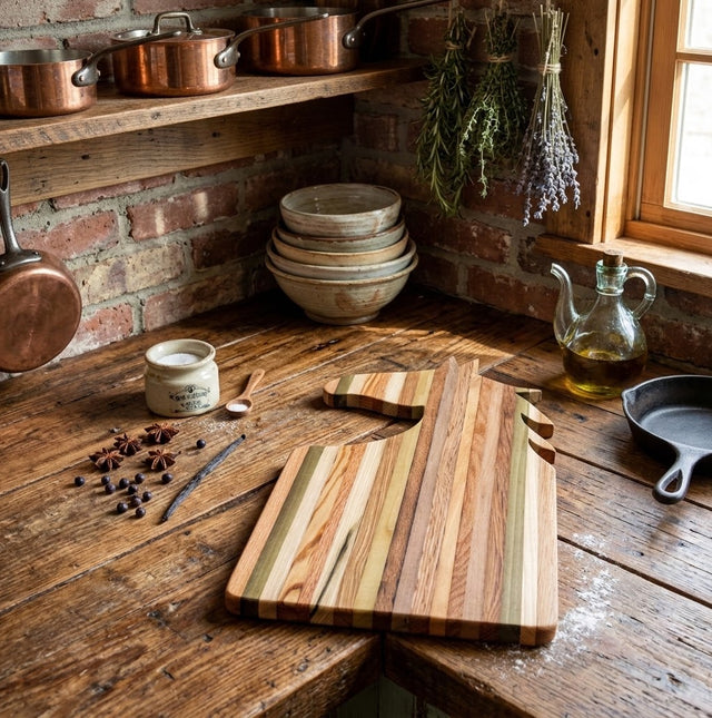 Handcrafted Equestrian Horse Head Tobacco Stick Cutting Board & Cheese Board
